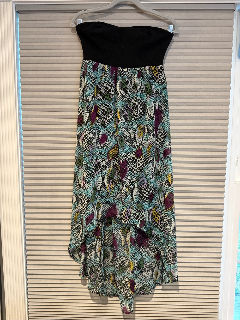 New No boundaries Strapless High-Low Printed dress with